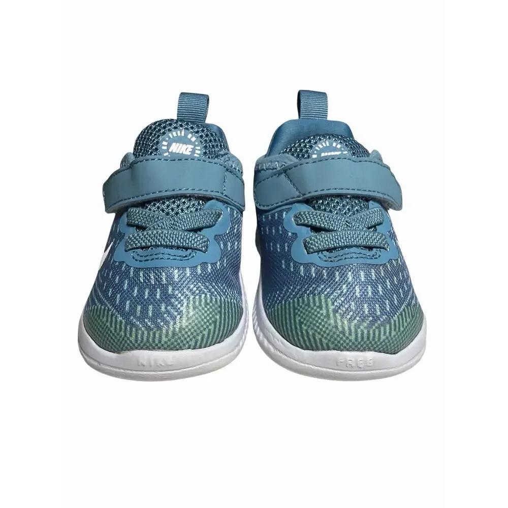 Nike Free Run Blue Toddler Infant Walking Sneakers Shoes Childrens Size 4C